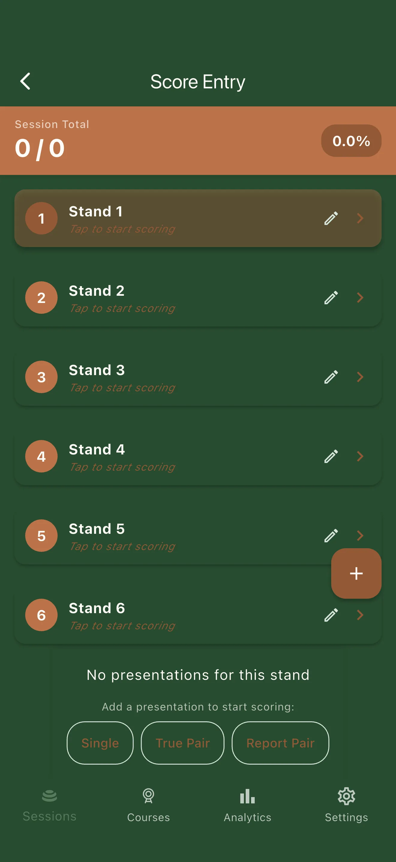 Stand-by-stand scoring in progress during a round.